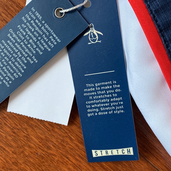 Penguin men’s swim suit size XL. Blue with white stripe “original” with liner. - Picture 6 of 6